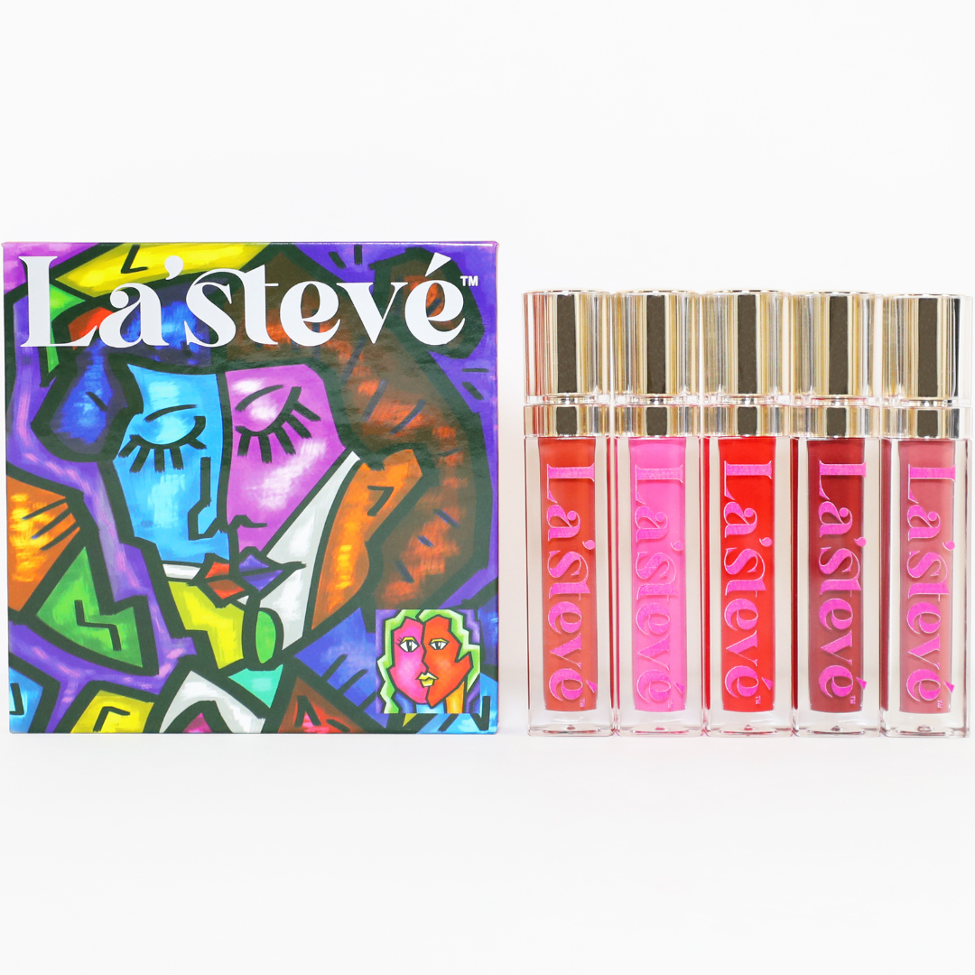 La’stevé ™ THE Queen Beauty Bundle Includes Luxury Lip Gloss Five-pack Party Set INFUSED w/Butyrospermum Parkii (Shea Butter) & You Know You Different Eyeshadow Palette